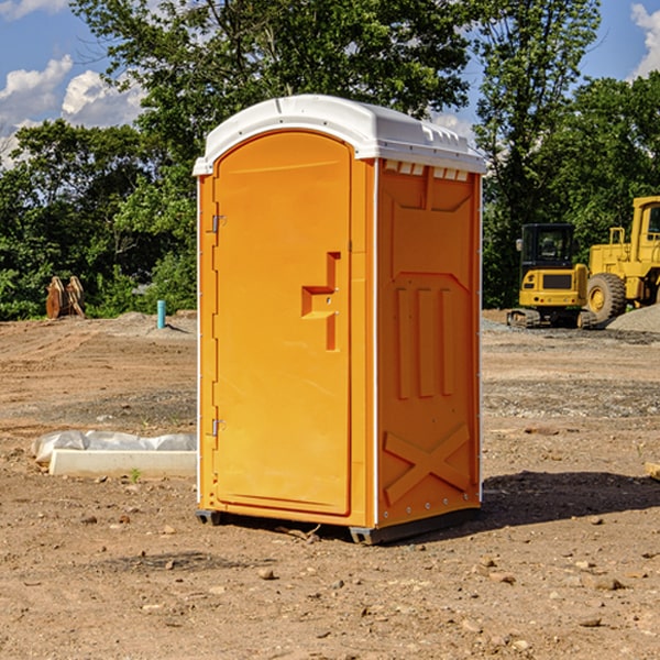 how often are the porta potties cleaned and serviced during a rental period in Rising Sun-Lebanon